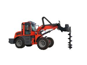 China 2.5ton earth machienry 4WD telescopic handler with earth auger factory