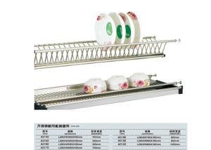 China Eco - Friendly Home Kitchen Accessories With 2 Tier Metal Dish Drying Practical Design in stainless steel factory