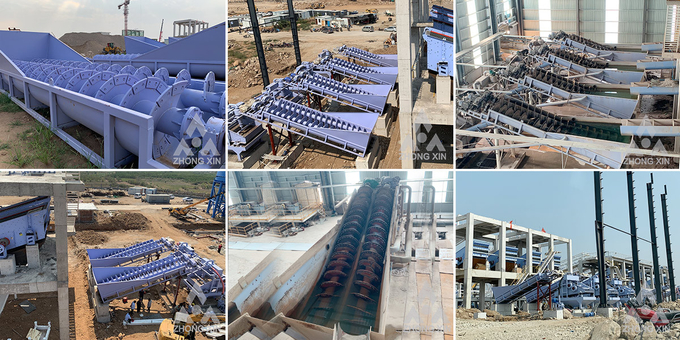 Large Capacity Spiral Sand Washer Machine For Construction