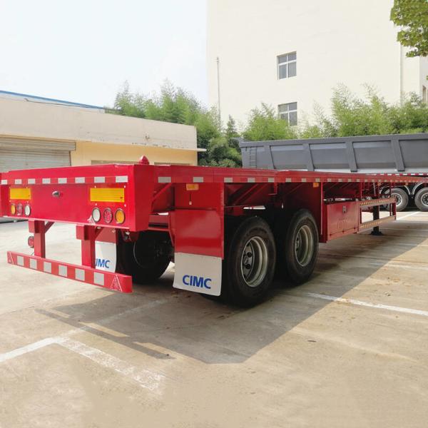 Economical 2 Axle CIMC 40ft Beam Q345B Flatbed Semi Trailer