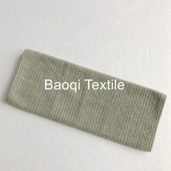 Grey popular solid single stripe dish rags microfiber tea towels wipes,single