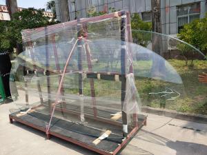 China Thermal Stable Curved Bespoke 5mm Tempered Glass Panels factory