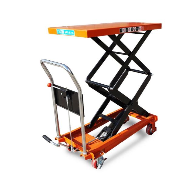 China Versatile Hydraulic Double Scissor Lift Table Manual Crank factory