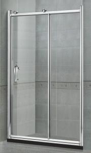 China Big Copper Wheels Sliding Glass Shower Doors With One Fixed Glass EN14428 Certification factory
