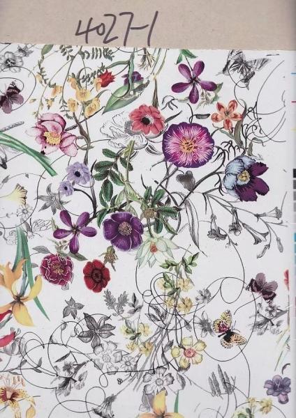 Transfer foil for leather Flower design transfer film for pvc leather G4027 Hot