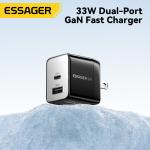 ESSAGER ES-CD39 Series Max 33W 2 Ports PD Charger 30W USB C Power Adapter