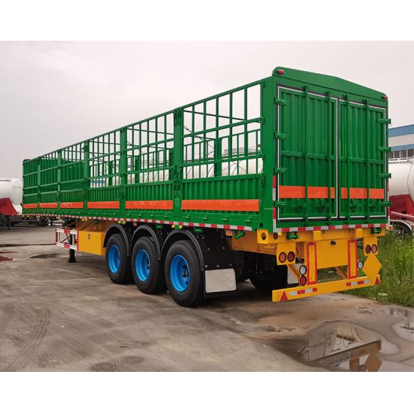 3 BPW Axle Q345B Carbon Steel Fence Semi Trailer For Cargo Transport