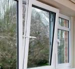 UPVC / PVC Double Glass Tilt And Turn Windows Double Glazed Inward Opening