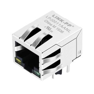 China LPJ0011AANL 10/100 Base-T Single Port Tab Down RJ45 Network Connector Yellow/Green LED on sale