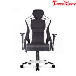 Comfortable High Back Office Chair , Black Pu Leather Race Car Style Office