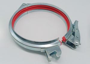 China Rubber Sealing Ring Dust Removal Flange 120mm Galvanized Pipe Clamp For Connection factory