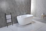 1200MM Oval Shower Bathtubs Center Toe Tap Drain Color Matched Freestanding Air