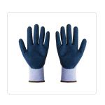 Warehouse Handling Dark Blue Polyester Liner Latex Gloves