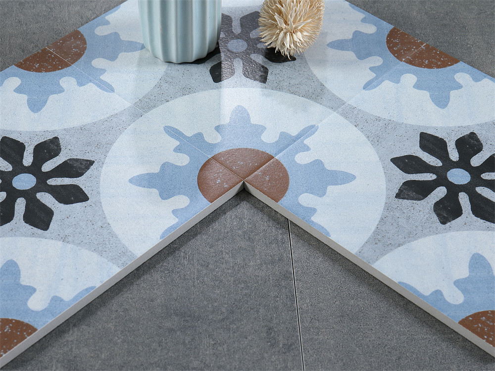 Scratch-Resistant Gray 20x20cm Retro Indoor Wall And Floor Ceramic Rustic Tiles For Living Room And Dining Room