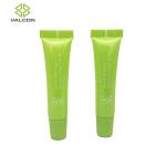 Green Empty Lip Balm Tubes , Removable Nozzle Plastic Tube Packaging