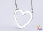 20x25mm Polished SS Personalised Heart Pendant Necklace