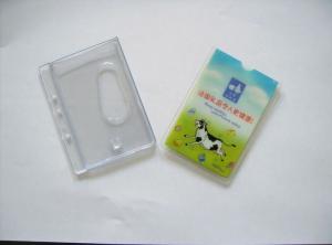 China Transparent Pink Yellow Color PP PVC Badge Holder For Exhibition factory