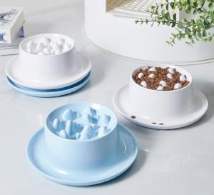 China Raised Pet Ceramic Slow Bowl For Cats And Small Dogs Feeding Station factory