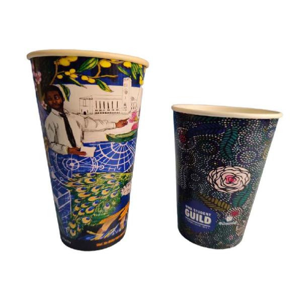 Customized Single Wall Paper Coffee Cups Aqueous Coated 20 Oz Hot Cups