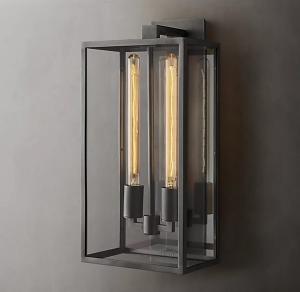 China Black And Brass Wall Sconce Brass Glass Wall Light 110V-120V factory