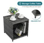 Luxury Rattan Garden Sofa Sets Furniture Wicker Outdoor Chairs Table Ottoman