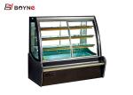 Commercial Square Cake Display Fridge With Curve Doors , Bakery Display Showcase