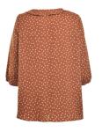 Polka Dot Fashion Ladies Blouse Crossover Frill Neck Blouse Viscose Fabric