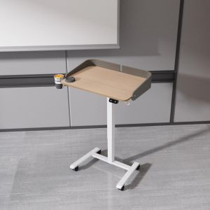 Rolling Standing Desk Powered By Battery Pack Middle Mounted