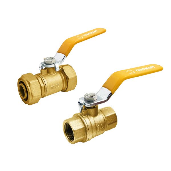 Pipe Pex Fittings Brass Gas Valve Copper Ball Valve 1/2fm--2fm Brass Lockage
