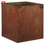 1/6 Outdoor Flower Pot Corten Steel Cube Planter Box 2mm Thickness High Strength