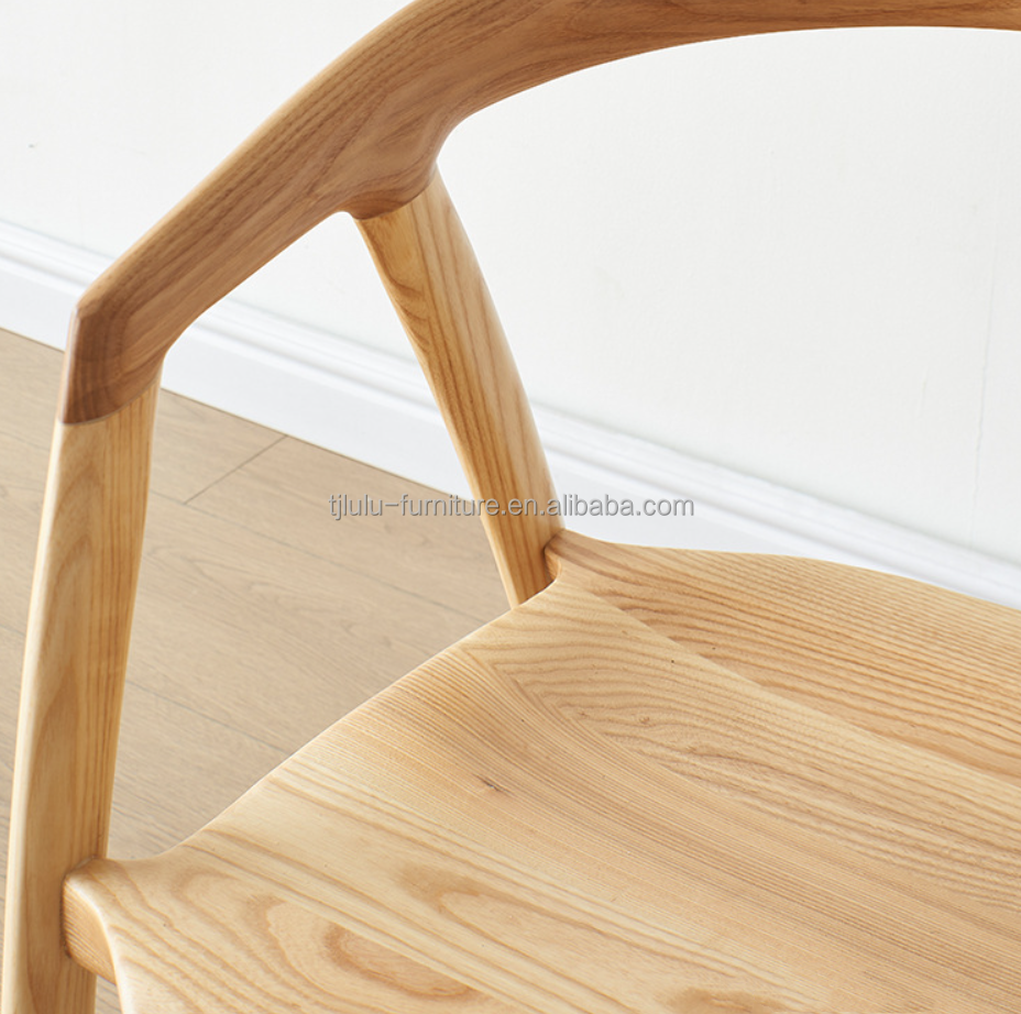 Mail Packing Dining Chair Design for Restaurant Hotel Furniture Solid Wood Modern Walnut Color Size W57*D53*H77CM
