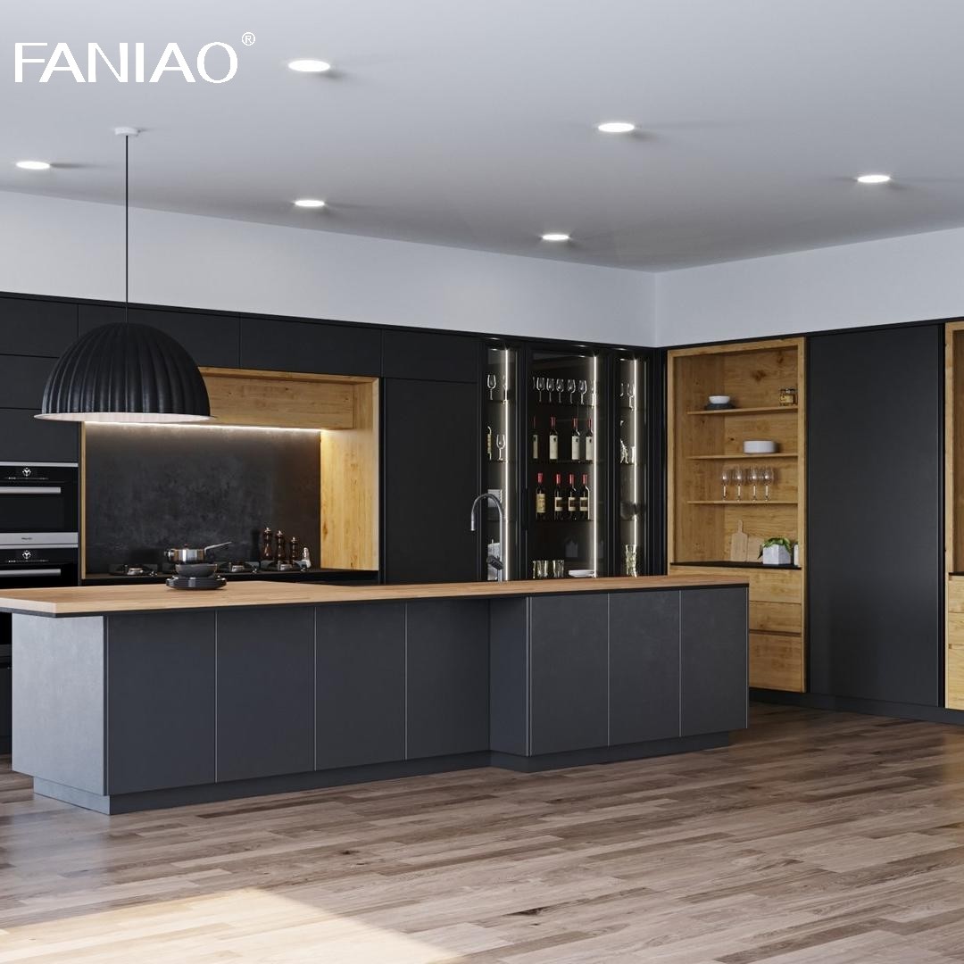 Wholesale Contemporary Cupboard Free Design Melamine Flat Pack Kitchen Cabinet