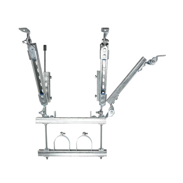 China Fireproof Silver Aluminum Seismic Bracing System Protection Bracket factory