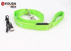 China USB Rechargeable 47.2 Inch 120cm Led Light Dog Leash Night Safety Pet Leash Neon Green factory
