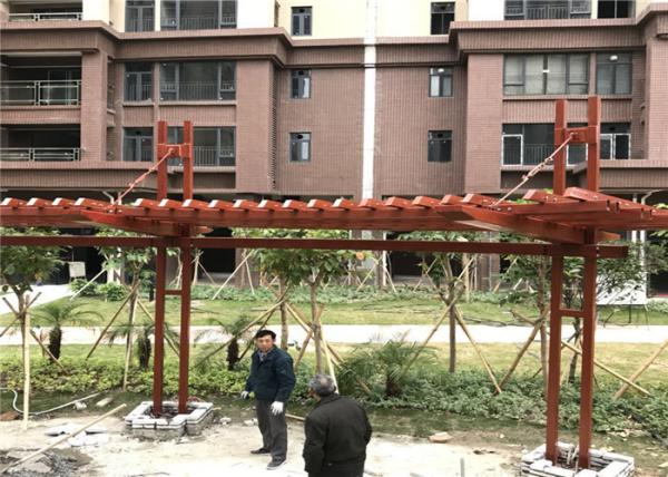Professional Light Steel Frame Construction For Garden Pergola Gazebo ISO