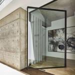 Hurricane Resistance Aluminum Pivot Door Tempered Glass Pivot Front Door