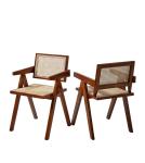 Solid Wood and Rattan Upholstery Nordic Dining Chair for Restaurant Modern Home