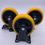 5 Inch Orange Polyurethane Rigid Plate Caster Wheels
