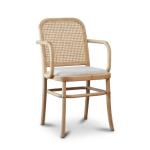 Antique Design Wooden Rattan Back Dining Arm Chair for OEM/ODM and Leisure Chair