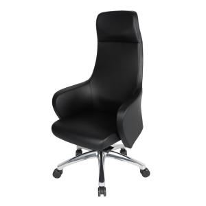 China 70mm Cylinder Swivel Leather Adjustable Height Office Chair SGS BIFMA factory