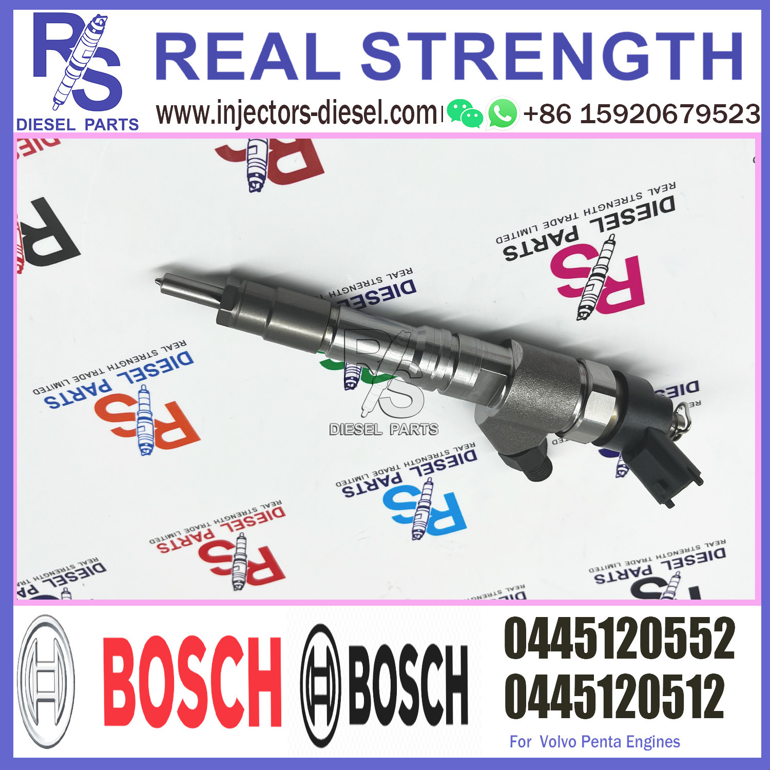 0445120552 BOSCH Diesel Injector 0445120512 V-O-L-V Penta Fuel Injection