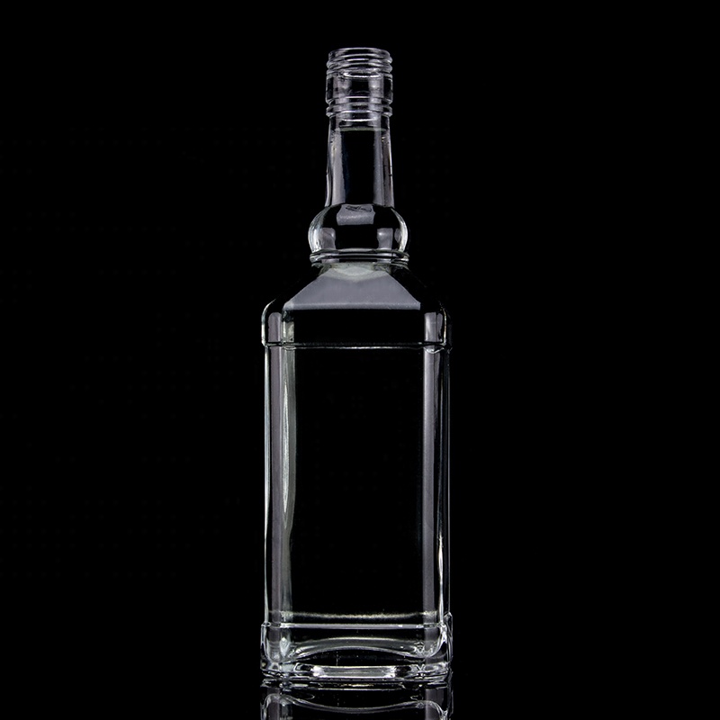Glass Whisky Bottle Square 700ml Thick Bottom 750ml 500ml Tequila Bottles for Spirits