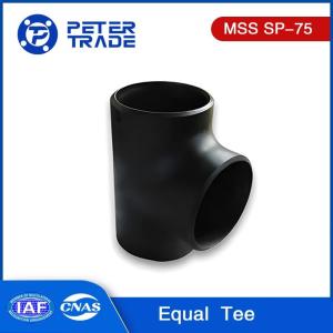 China MSS SP-75 Alloy Steel SCH80 WPHY Butt Welding Fittings Equal Tee for Pipe and Tube Connections factory