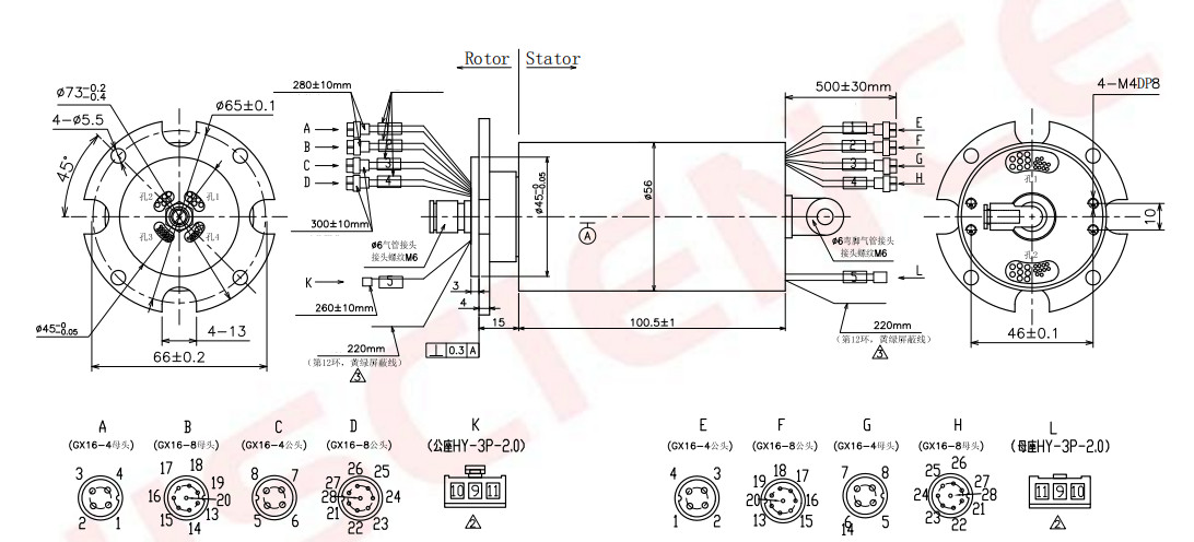 Customizable IP51 8 Circuits 10 A Through Bore Slip Rings for industrial equipment, Textile Machinery, Solar Panel Trackers