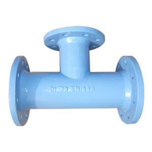 China Ductile Iron Pipe Tee, All Flanged Ends on sale
