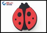 Lady Bug Rubber Kids Bedroom Knobs / Soft Plastic Knobs For Children's Furniture