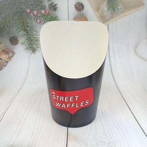 China Disposable Paper French Fries Box Printed Chips Scoop Cups 24oz factory
