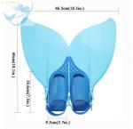 Blue And Yellow Plastic Mermaid Monofin , Mermaid Feet Fins Anti - Skidding