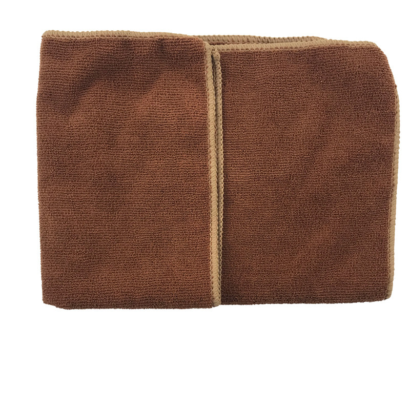 Warp Knitting Brown Microfiber Fabric 40x40 Piped 80% Polyester