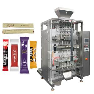 China Automatic 20g 40g 80g multilane sports drink mix stick pack powder filling machine 4 lines powder packing stick machine factory